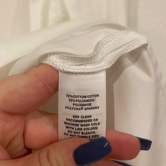 Lafayette 148 Cotton Blend V-Neck Blouse Size Small EUC - Picture 3 of 5